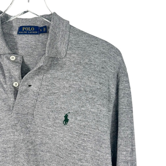 POLO Ralph Lauren Grey Long Sleeve Polo Style Men's Shirt Size Small - Picture 2 of 6